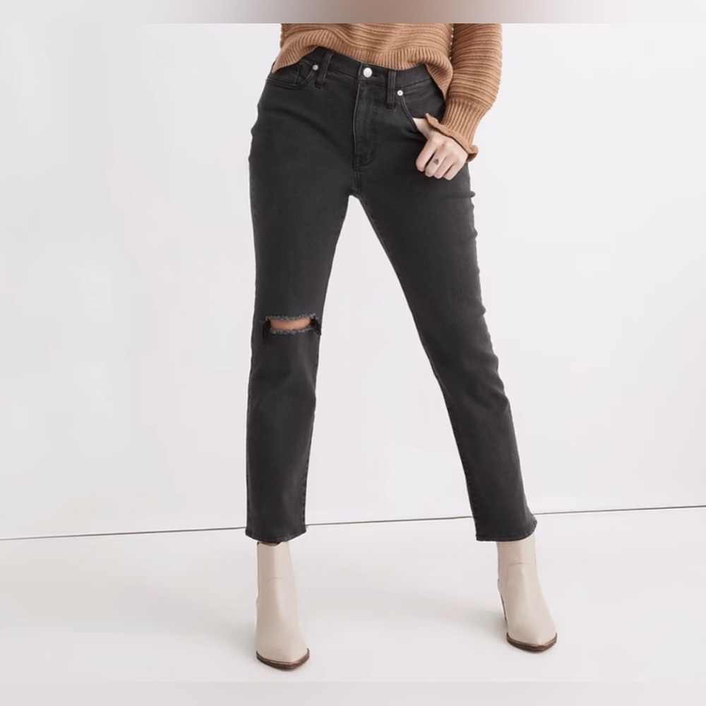 Madewell “The Girl Jean” Black Denim - Size 31P - NWOT - High Waist/Ankle